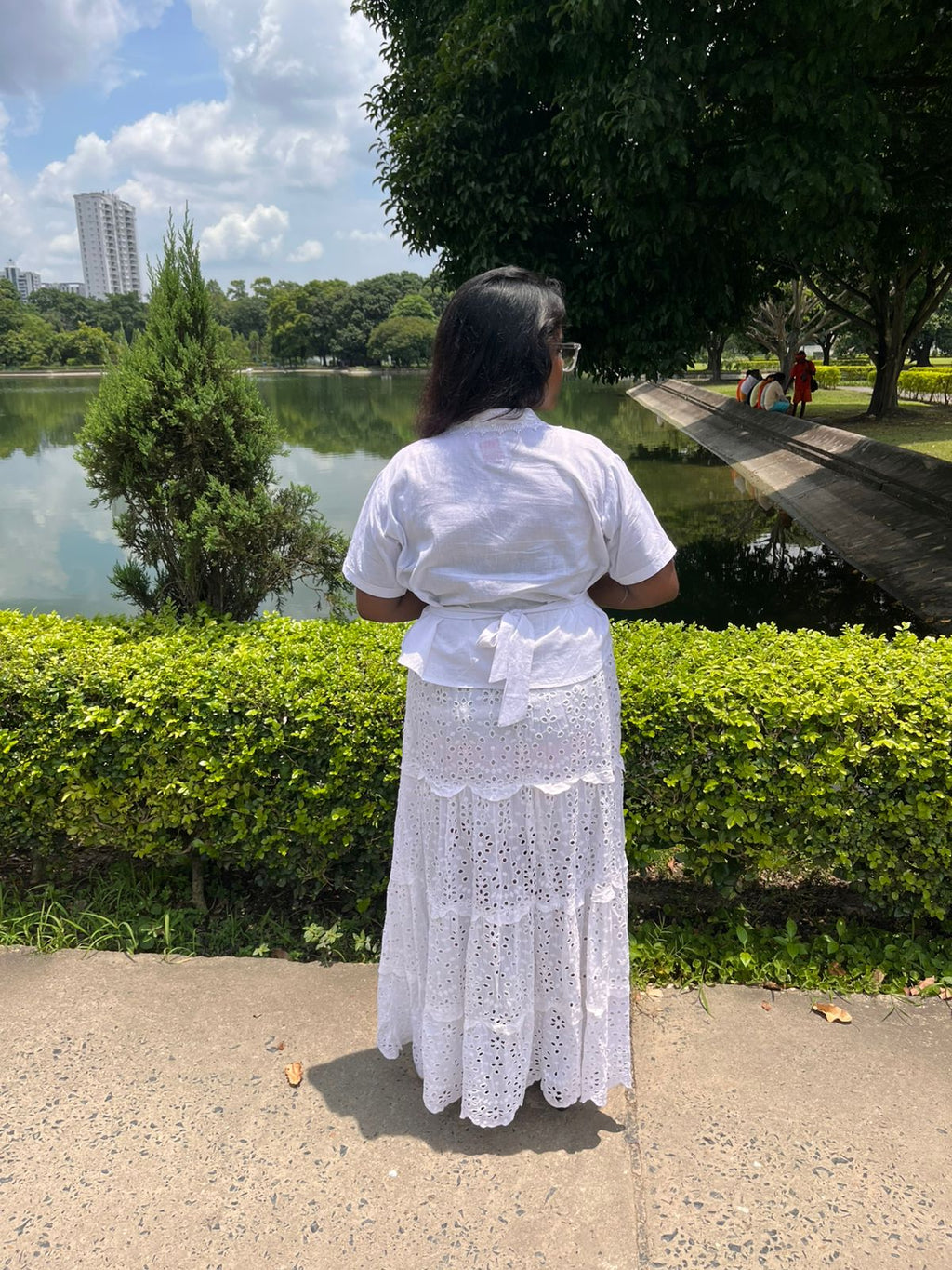 White full Length Skirt