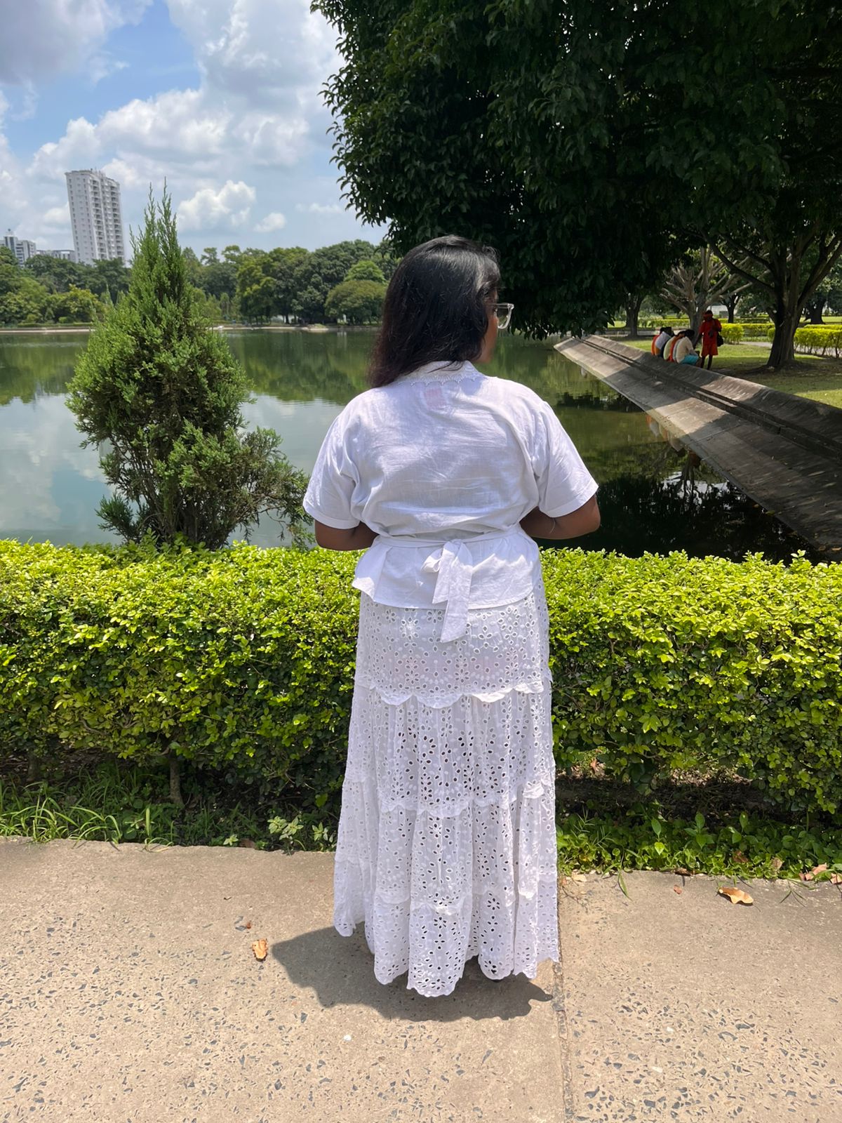 White full Length Skirt